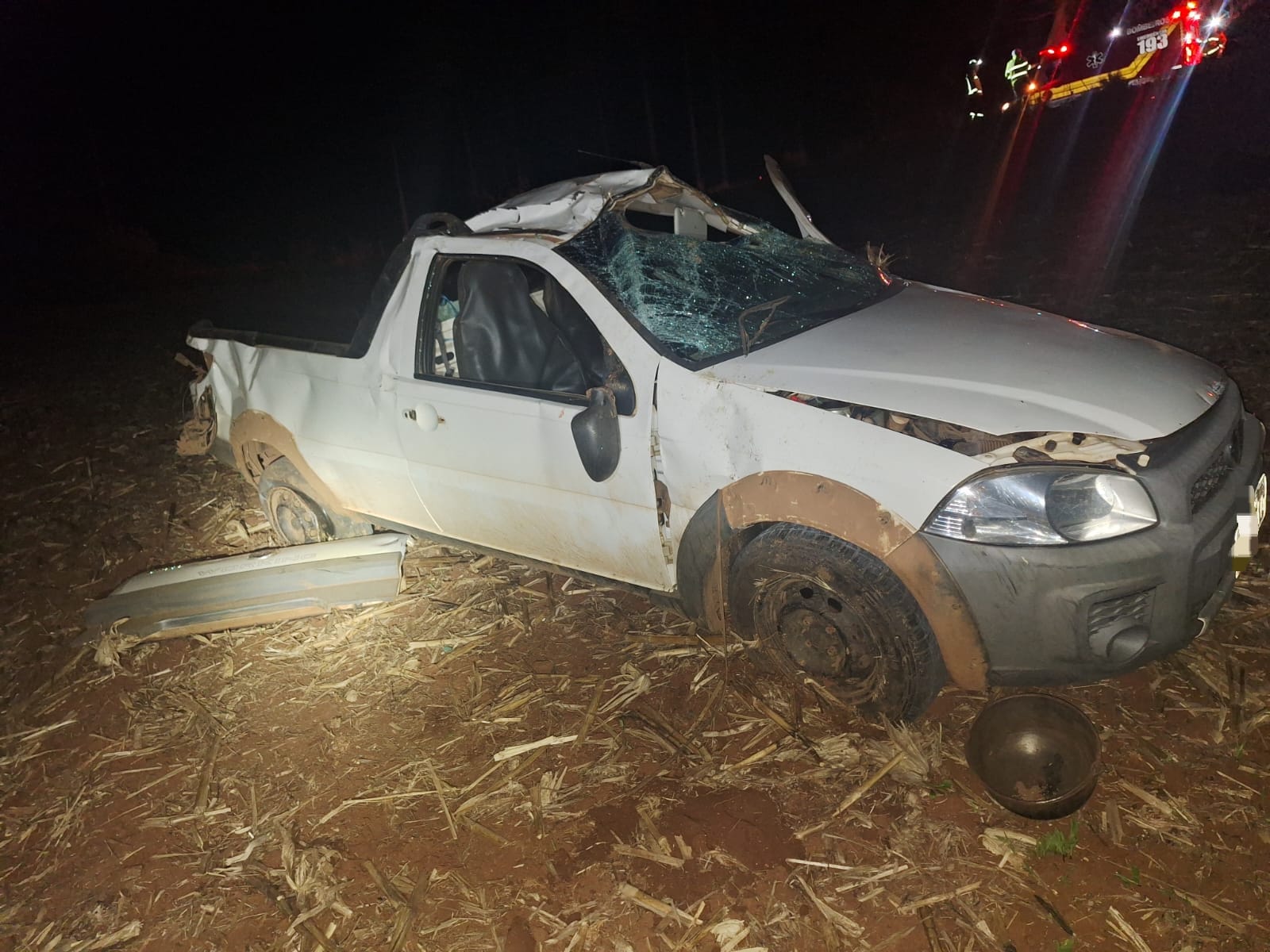 Idoso morre após capotamento na SC-305 em Campo Erê