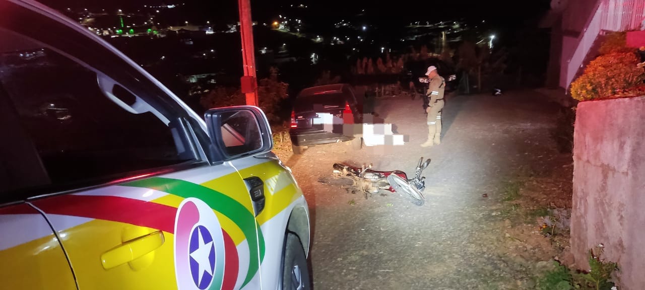 Condução sem CNH gera direção perigosa e queda em Descanso (SC)