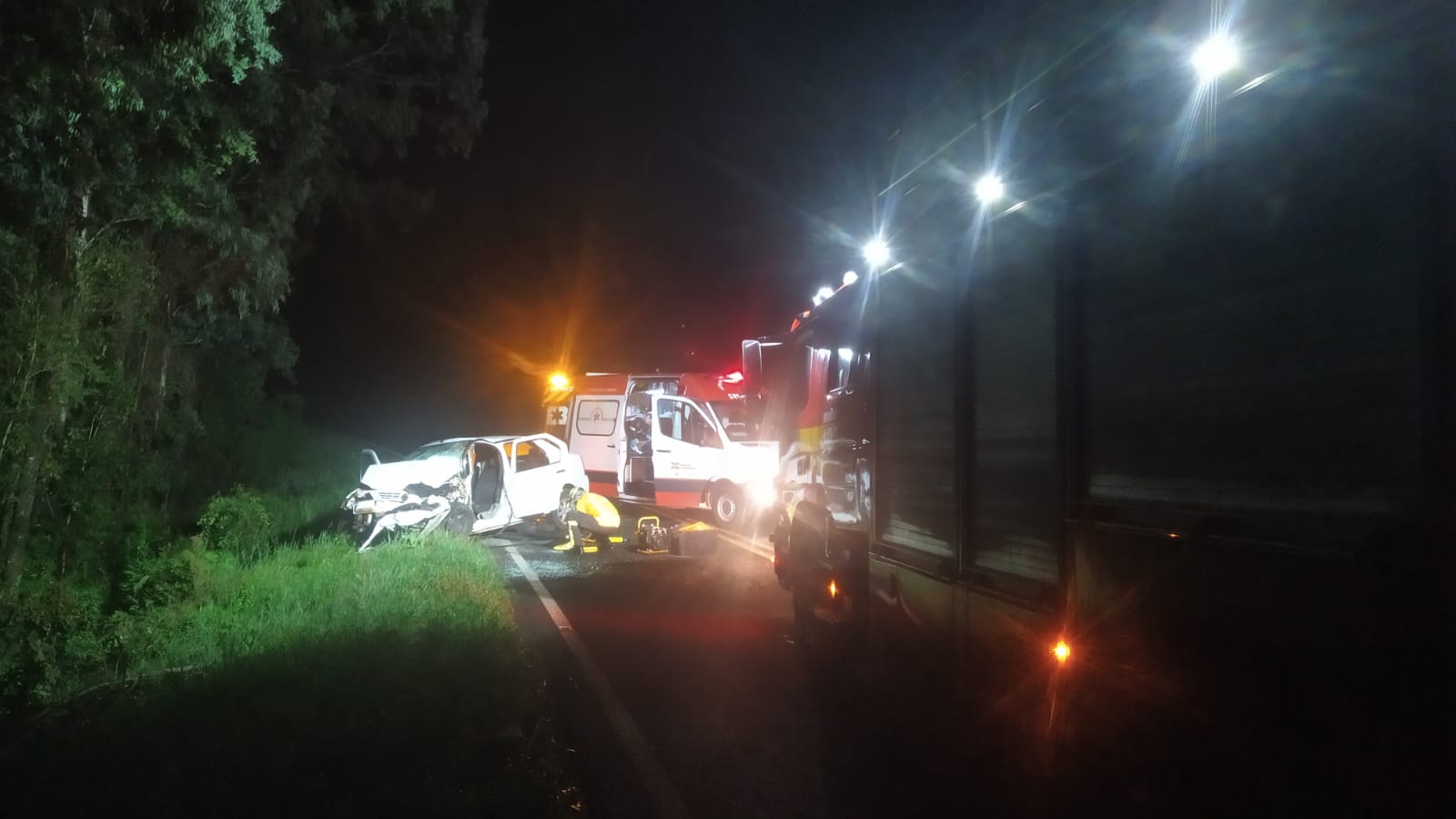 Acidente grave no Contorno Viário Oeste de Xanxerê deixa homem com múltiplas fraturas