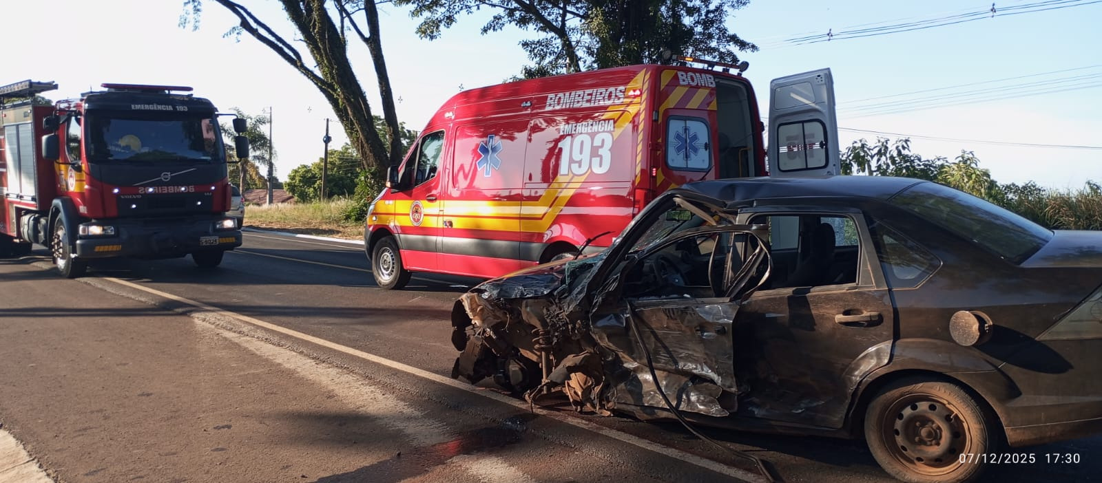 Condutor embriagado se feri em colisão frontal com camionete na BR-282 em Nova Erechim